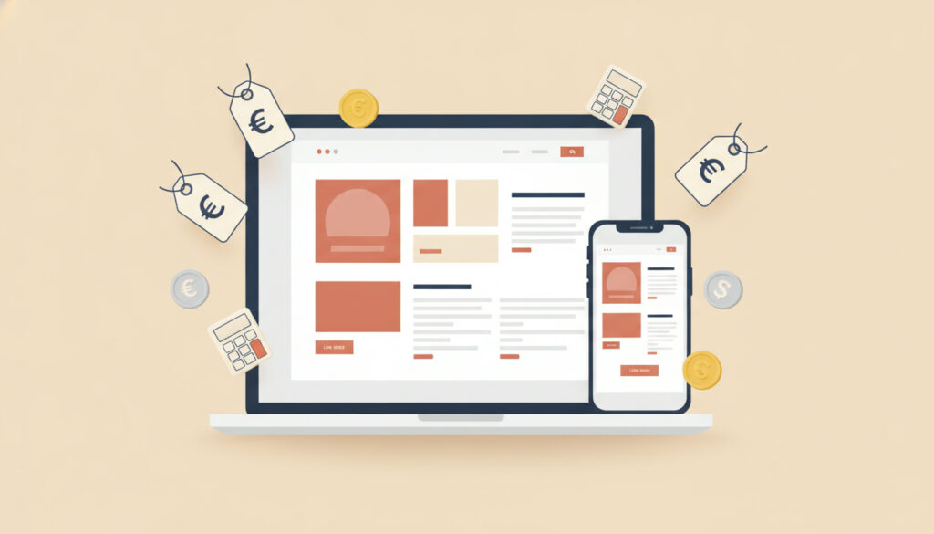 Prix d'un site One Page en 2026 : illustration budget et tarifs