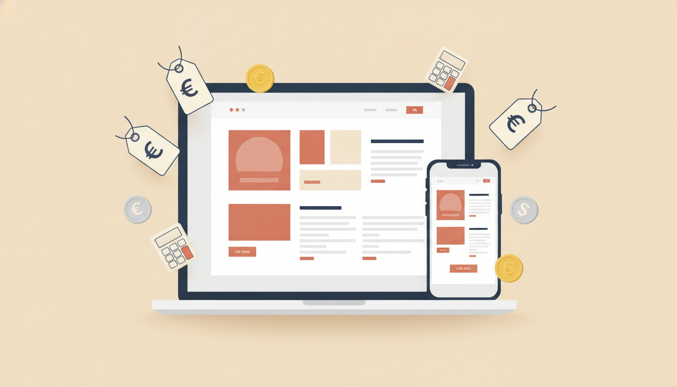 Prix d'un site One Page en 2026 : illustration budget et tarifs